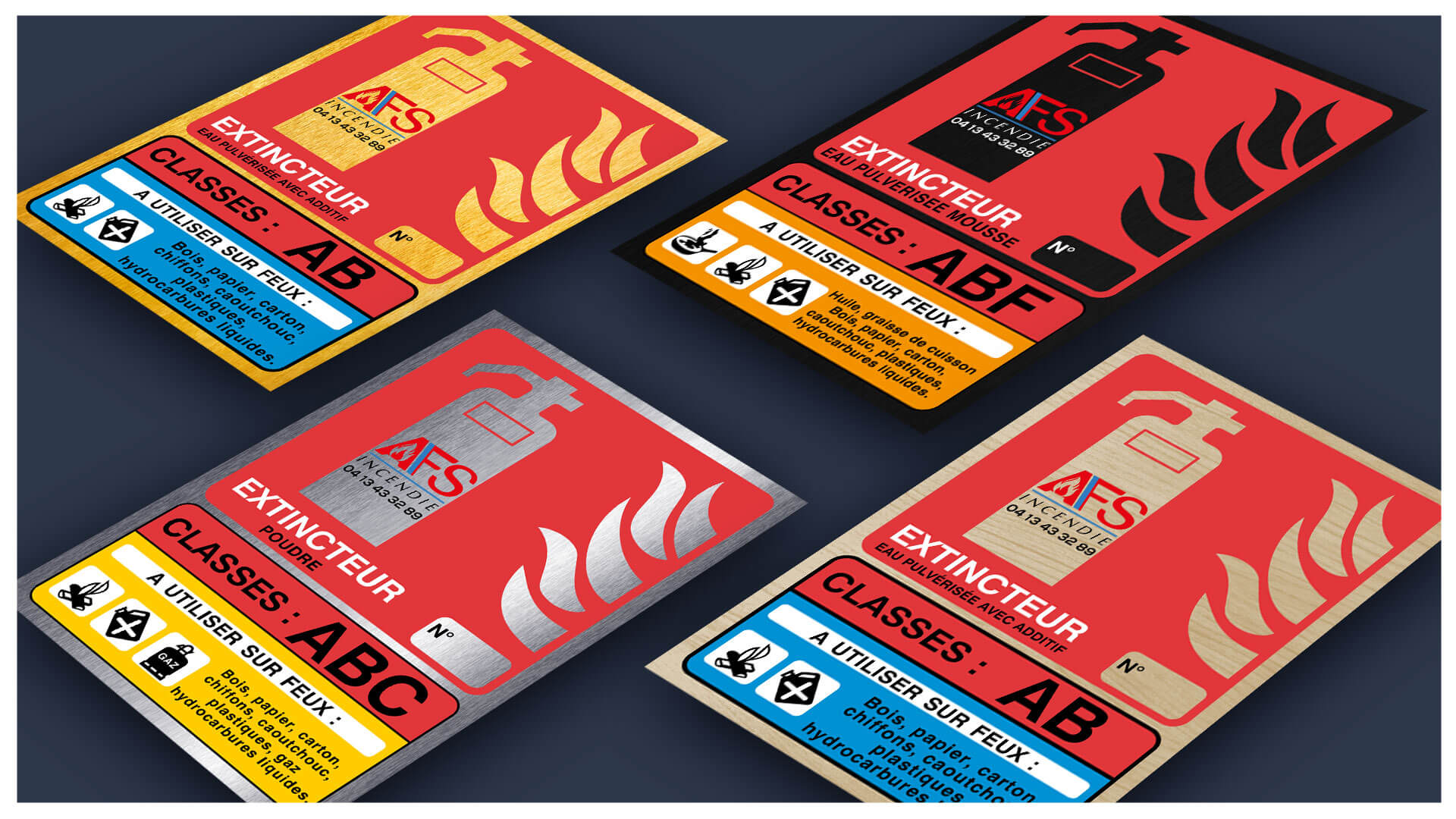 Divers panneaux de signalétique design